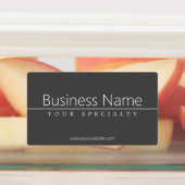 Étiquettes Texte blanc classique simple sur gris étanche (Apposé)