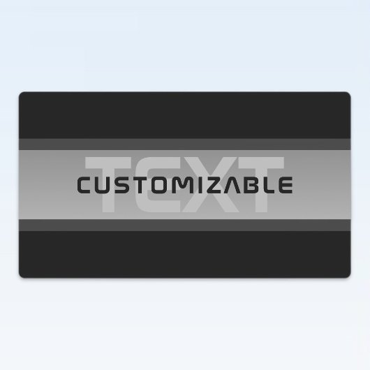 Étiquettes Texte Calqué Moderne Personnalisable | Noir & Gris