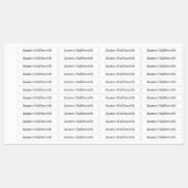Étiquettes Texte éditable de nom simple et élégant étanche (Feuille)