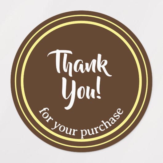 Étiquettes Texte minimaliste de Merci personnalisé (Design 1)