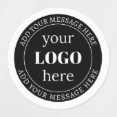 Étiquettes Texte modifiable et votre logo ou autre conception (Design 1)