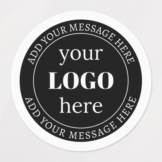 Étiquettes Texte modifiable et votre logo ou autre conception (Design 1)