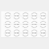 Étiquettes Texte modifiable simple et moderne | Blanc et noir (Feuille)