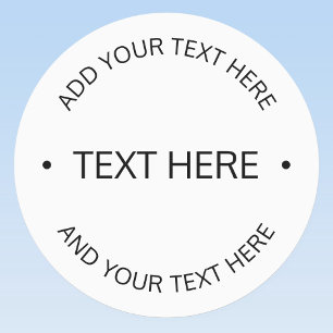 Étiquettes Texte modifiable simple et moderne Blanc et noir