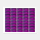 Étiquettes Texte monogramme modifiable moderne & Ombre violet (Feuille)