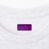 Étiquettes Texte monogramme modifiable moderne & Ombre violet (Apposé)