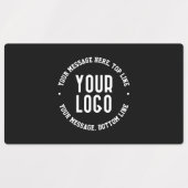 Étiquettes Texte personnalisable et logo ou image téléchargé (Design 1)