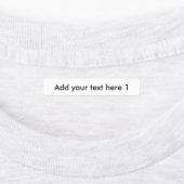 Étiquettes Texte personnalisé Quatre options différentes Vête (Apposé)