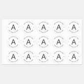 Étiquettes Texte personnalisé simple | Blanc et gris (Feuille)