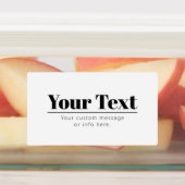 Étiquettes Texte rétro-moderne élégant | Noir & Blanc (Apposé)