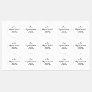 Étiquettes Texte simple minimal ajoutez votre nom lieu ville