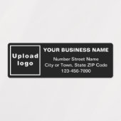 Étiquettes Textes minimaux d'affaires sur le rectangle noir a (Design 1)