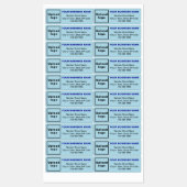 Étiquettes Textes minimaux d'affaires sur rectangle bleu clai (Feuille)