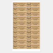 Étiquettes Textes minimaux d'affaires sur rectangle Brown cla (Feuille)