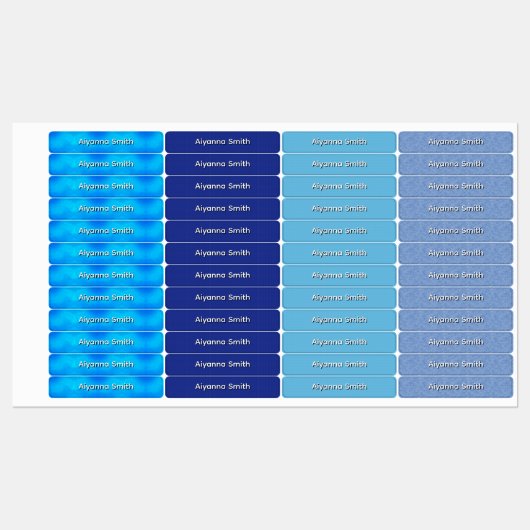 Étiquettes Textures Bleu Garçon et Fille Rentree des Classes (Feuille)