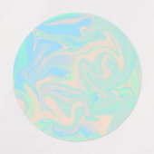 Étiquettes Textures irisées holographiques liquides (Design 1)