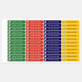 Étiquettes Thème de l'espace galactique garçon code couleur (Feuille)