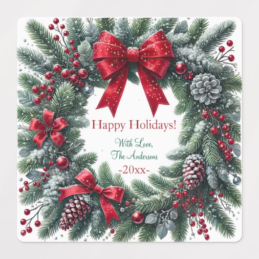 Étiquettes Thème de Noël Coloré Moderne (Design 1)