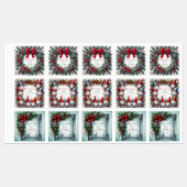 Étiquettes Thème de Noël Coloré Moderne (Feuille)