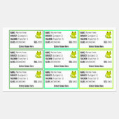 Étiquettes Thème Grenouille Nom de l'enseignant Objet Retour  (Feuille)