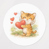 Étiquettes tigre de la Saint-Valentin (Design 2)
