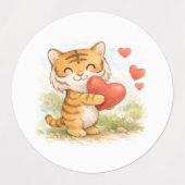 Étiquettes tigre de la Saint-Valentin (Design 1)
