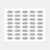 Étiquettes Timbre d'entreprise du logo d'entreprise personnal (Feuille)