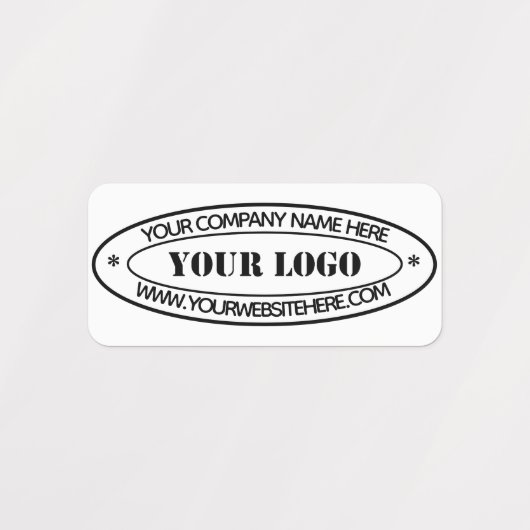 Étiquettes Timbre d'entreprise du logo d'entreprise personnal (Design 1)