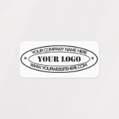 Étiquettes Timbre d'entreprise du logo d'entreprise personnal (Design 2)
