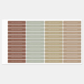 Étiquettes Tonalité Terre chaude et Cool Simple Nom étanche (Feuille)