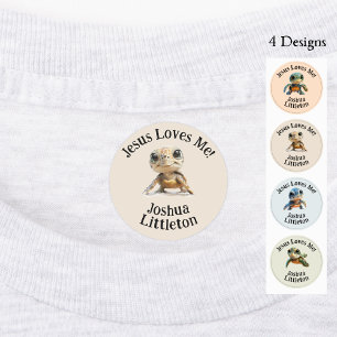 Étiquettes Tortues 4 Conceptions Vêtements Personnalisés