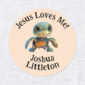 Étiquettes Tortues 4 Designs Vêtements Customisés personnalis (Design 1)