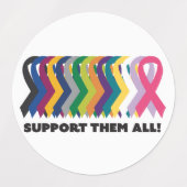 Étiquettes Toute la sensibilisation au cancer (Design 2)