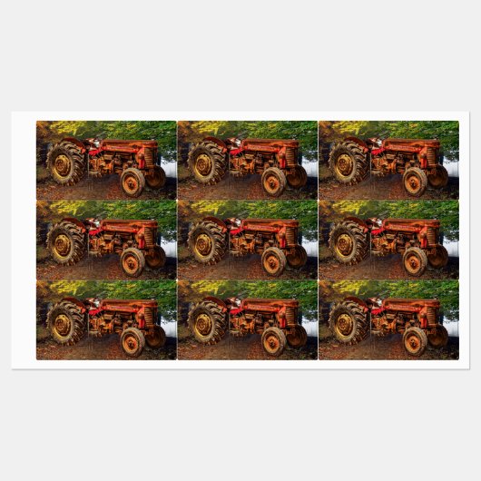 Étiquettes Traceur de la ferme rouge (Feuille)