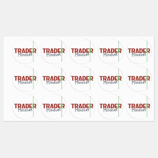 Étiquettes Trader Mindset – Discipline Focused Trading (Feuille)