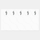 Étiquettes Traditional Tattoo Art Inspired Design (Feuille)