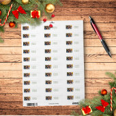 Étiquettes traditionnels de vacances Plaid/Tartan