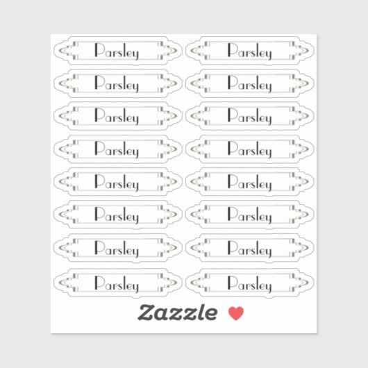 Étiquettes traditionnels français de l'herbe de ja (Feuille)