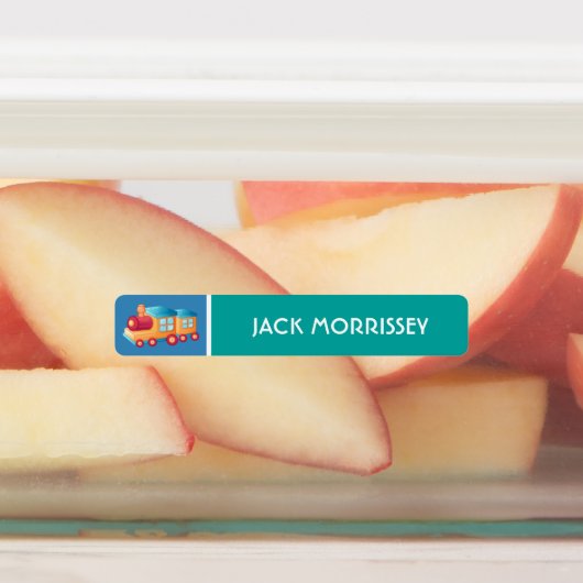 Étiquettes Trains colorés mignons Nom des enfants (Apposé)