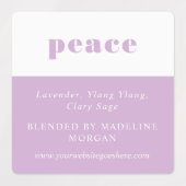 Étiquettes Tranquille Minuscule Lilac Vert Huiles Essentielle (Design 1)