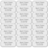 Étiquettes transparentes personnalisées avec adres (Devant)