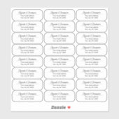 Étiquettes transparentes personnalisées avec adres (Feuille)