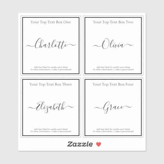 Étiquettes transparents pour bougies ou jarres (Feuille)