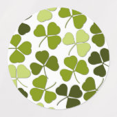 Étiquettes Trèfle vert dans une variété de nuances (Design 1)