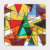 Étiquettes Triangle Coloré Géométrique Moderne (Design 1)