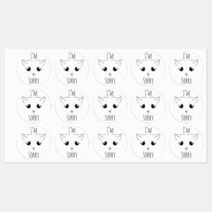 Étiquettes Triste visage de chat : Je suis désolé