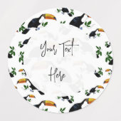 Étiquettes Tropical Toucans - Playful Jungle (Design 1)