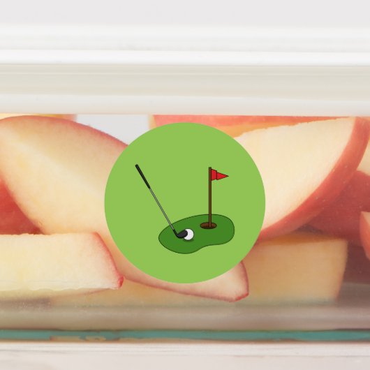 Étiquettes Trou de golf avec drapeau (Apposé)