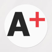 ÉTIQUETTES TYPES DE SANG (Design 1)