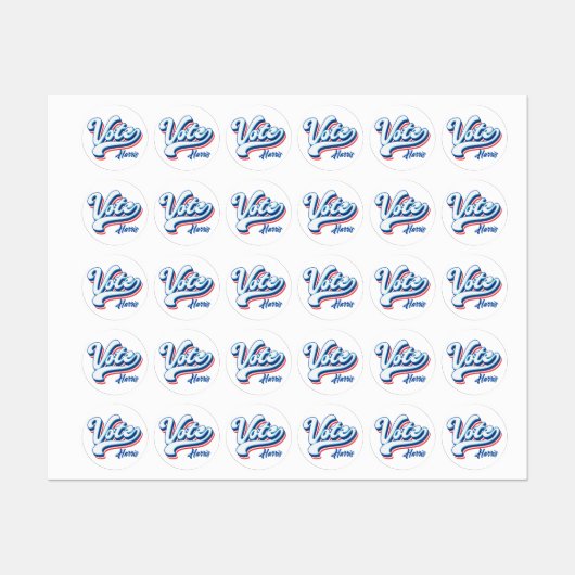 Étiquettes Typographie des élections (Feuille)